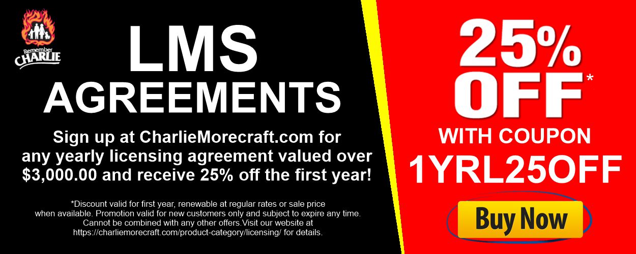 25off-licensing agreements at CharlieMorecraft.com